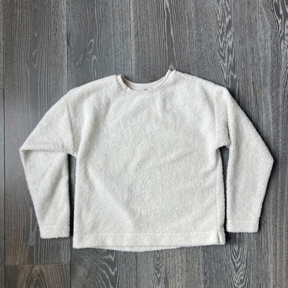 Loft Fleece Ivory Cozy Knit Sweatshirt. Size XS - Picture 4 of 12